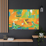 Abstract Orange & Green Canvas Art — Vibrant Modern Wall Decor thumbnail 100