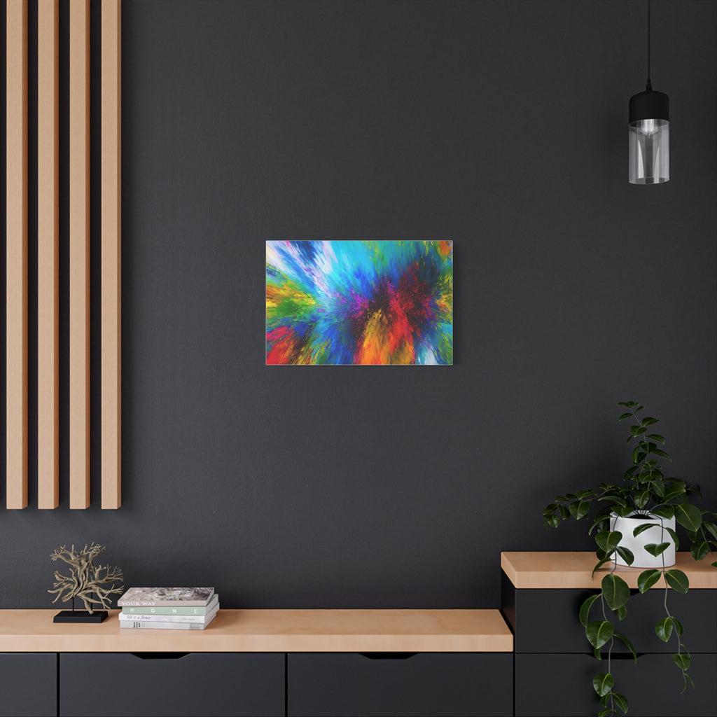 Abstract Color Explosion Matte Canvas Print