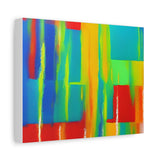 Abstract Rainbow Blocks Matte Canvas Print thumbnail 32