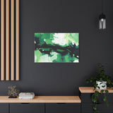 Abstract Green Brushstroke Canvas Print thumbnail 73