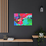 Abstract Neon Splash Matte Canvas Print — Vibrant Colorful Stretched Wall Art thumbnail 73
