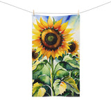 Sunflower Watercolor Hand Towel — Bright Floral Kitchen & Guest Towel thumbnail 4