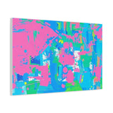 Neon Splash Abstract Canvas Print – Bright Pink & Aqua Modern Wall Art thumbnail 59