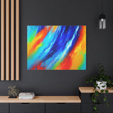 Abstract Rainbow Wave Matte Canvas Print — Vibrant Stretched Wall Art thumbnail 91
