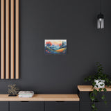 Watercolor Mountain Landscape Canvas Print — Stretched Matte Wall Art thumbnail 11