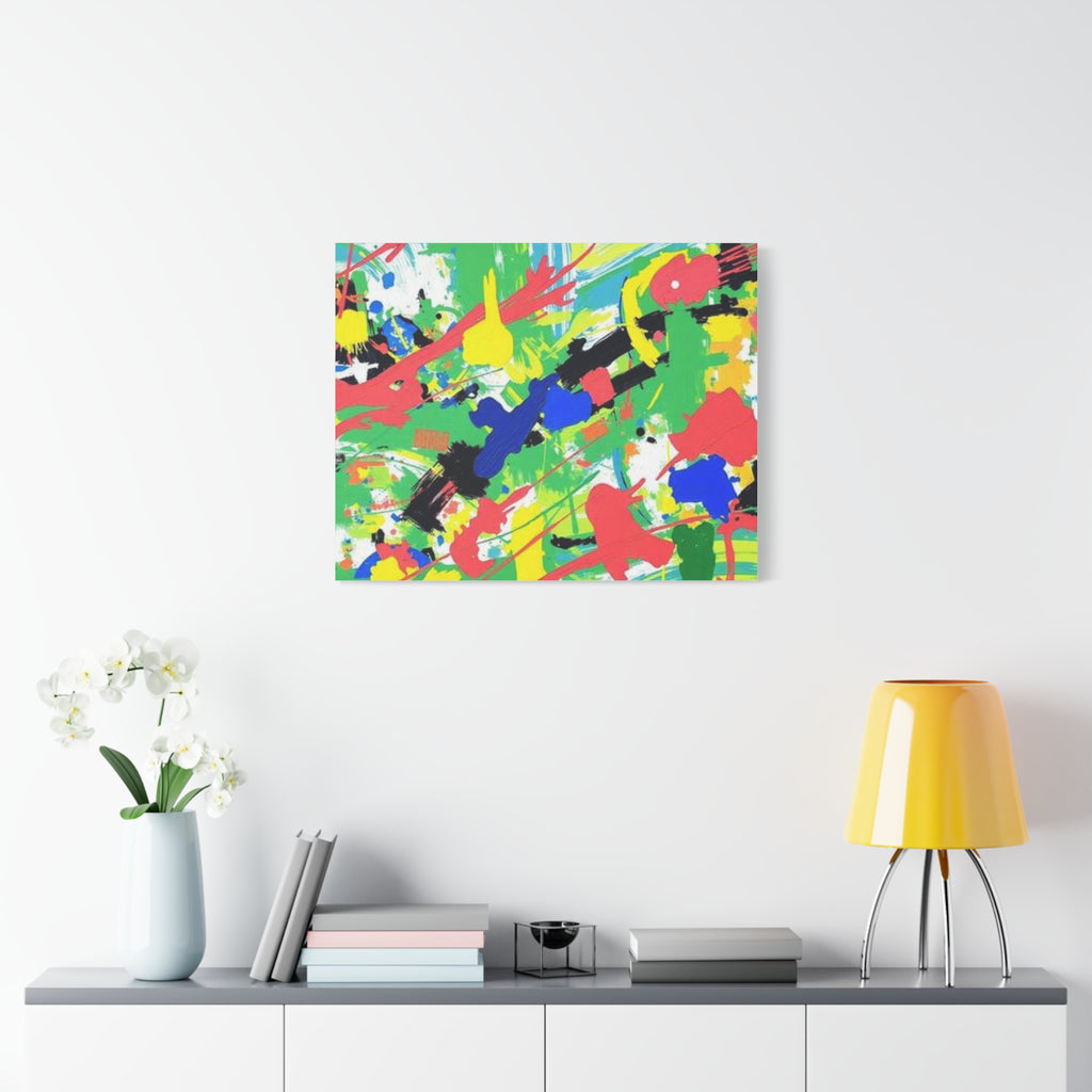 Abstract Color Splash Canvas Print — Vibrant Modern Wall Art