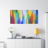 Abstract Rainbow Waves Matte Canvas Print — Vibrant Colorful Wall Art thumbnail 96