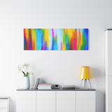Abstract Rainbow Waves Matte Canvas Print — Vibrant Colorful Wall Art thumbnail 93
