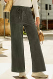 Drawstring Corduroy Wide Leg Pants thumbnail 2
