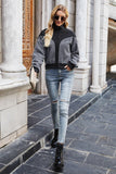 Two-Tone Collared Neck Jacket thumbnail 5