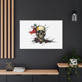 Skull Splash Art Canvas — Grunge Skull Wall Decor, Edgy Gothic Home Accent thumbnail 58