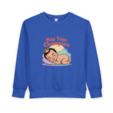 Nap Time Champion Toddler Sweatshirt — Cute Sleeping Baby Graphic thumbnail 6