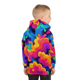 Kids' Psychedelic Cloud Hoodie – Colorful All-Over Print thumbnail 8