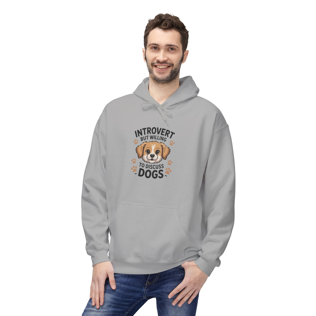 Introvert But Willing To Discuss Dogs Hoodie — Cute Dog Lover Pullover