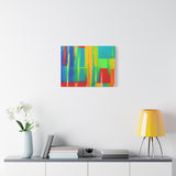 Abstract Rainbow Blocks Matte Canvas Print thumbnail 51