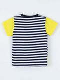 Children's Giraffe Embroidered Striped T-Shirt thumbnail 5
