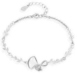 925 Sterling Silver Ginkgo Leaf Bracelet thumbnail 3