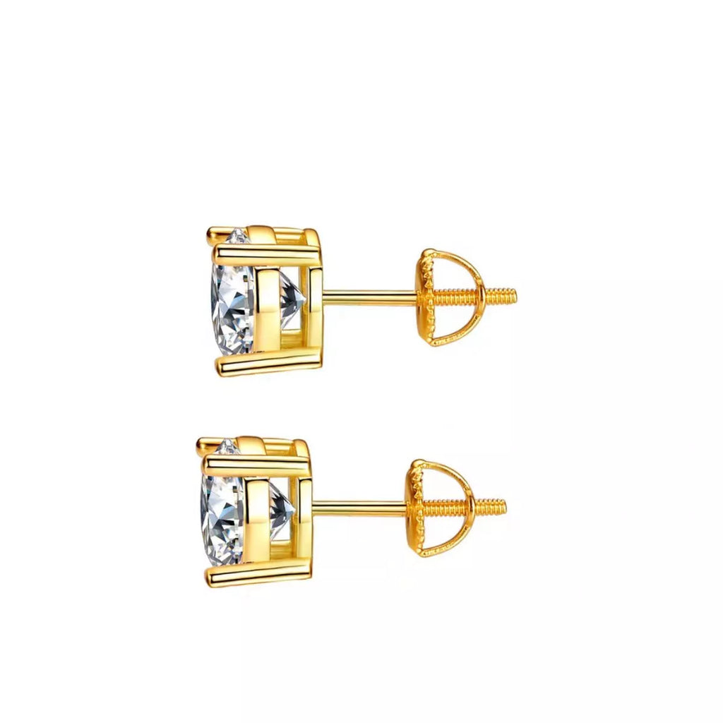 1 Carat Moissanite 925 Sterling Silver Stud Earrings
