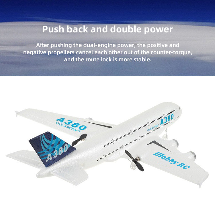 A380 Airbus RC Airplane – 2.4GHz Foam Fixed Wing RC Plane Easy Fly RTF Model