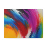 Abstract Rainbow Swirl Matte Canvas Print (Stretched) thumbnail 3