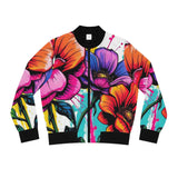 Floral Graffiti Bomber Jacket thumbnail 1