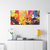 Abstract Color Splash Canvas Print - Vibrant Stretched Matte Wall Art thumbnail 96