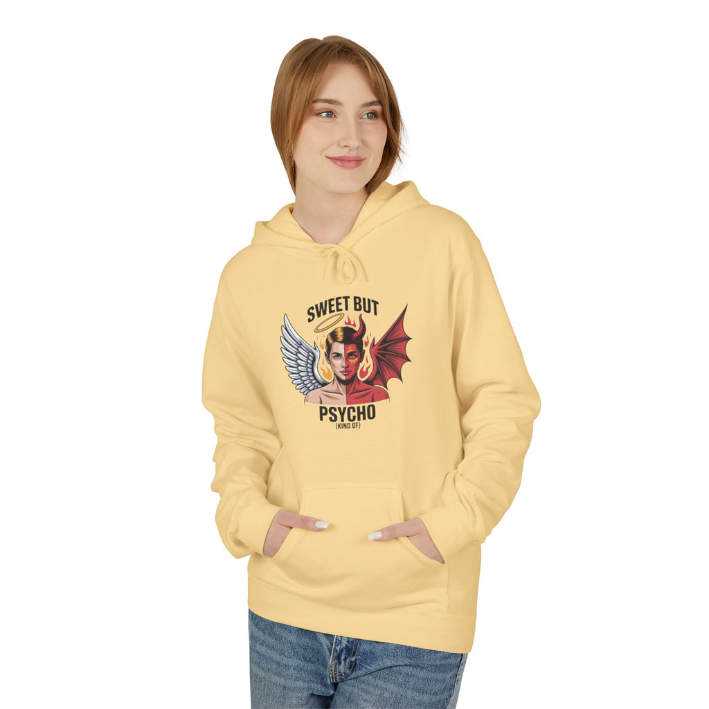 Hoodie - Sweet But Psycho Angel & Devil Graphic Pullover