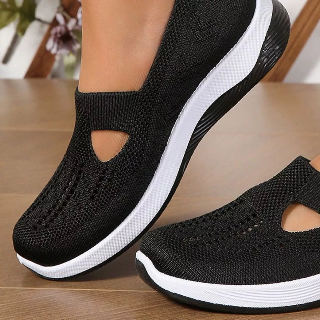 Round Toe Mesh Slip-Ons