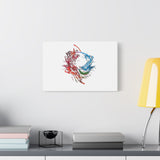 Abstract Color Splash Canvas Print — Modern Watercolor Circle Art on Matte Stretched Canvas thumbnail 1