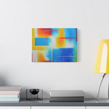 Abstract Color Field Matte Canvas Print — Vibrant Blue, Yellow & Red Stretched Wall Art thumbnail 39