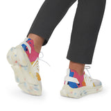 Men's Mesh Sneakers — Colorful Marble Athletic Shoes thumbnail 9