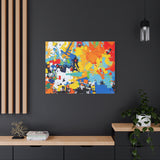 Abstract Splash Colorful Matte Canvas Wall Art – Vibrant Modern Stretched Print thumbnail 79