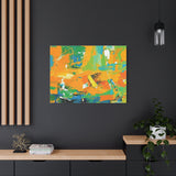 Abstract Orange & Green Canvas Art — Vibrant Modern Wall Decor thumbnail 79