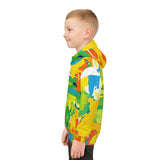 Kids Abstract Paint Splash Hoodie — Bright Colorful All-Over Print thumbnail 9