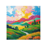 Face Towel — Colorful Sunrise Landscape Cotton Face Towel thumbnail 2