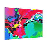 Abstract Neon Splash Matte Canvas Print — Vibrant Colorful Stretched Wall Art thumbnail 86