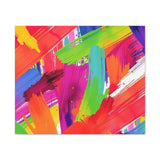 Abstract Rainbow Brushstrokes Matte Canvas Wall Art — Vibrant Stretched 1.25" thumbnail 10