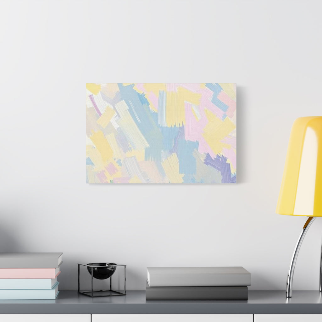 Pastel Abstract Brushstroke Canvas Wall Art