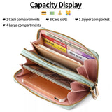 Embossed Floral Pattern Double Zipper Wallet thumbnail 3