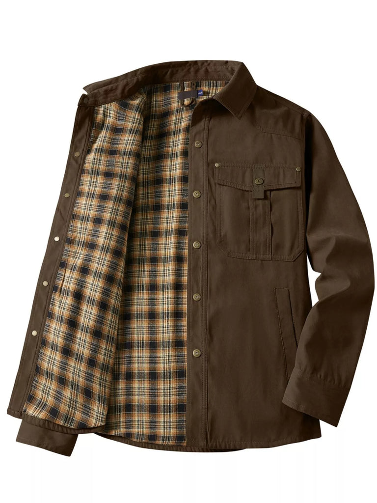 Men's Snap Down Long Sleeve Jacket