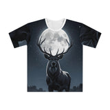 Stag Moon Graphic Tee — Men’s Loose All-Over Print T-Shirt thumbnail 1
