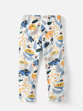 Children's Floral Print Elastic Waist Pants thumbnail 1