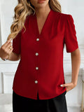 V-Neck Button-Down Shirt thumbnail 19