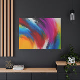Abstract Rainbow Swirl Matte Canvas Print (Stretched) thumbnail 91