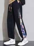 Men's Plus Size Casual Bear Print Side Panel Sweatpants thumbnail 3