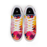 Color Splash Leather Sneakers — Men's Low-Top Abstract Paint Design thumbnail 2