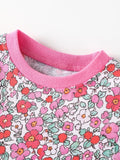 Children's Floral Print Short Sleeve A-Line Dress thumbnail 3