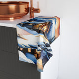 Hand Towel — Cozy Winter Cabin Landscape | Mountain Lodge Snow Scene thumbnail 4