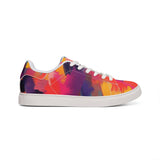 Low-Top Sneakers — Vibrant Abstract Paint Splash Leather Shoes thumbnail 5