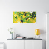 Abstract Green & Yellow Matte Canvas Print – Vibrant Modern Wall Art thumbnail 84